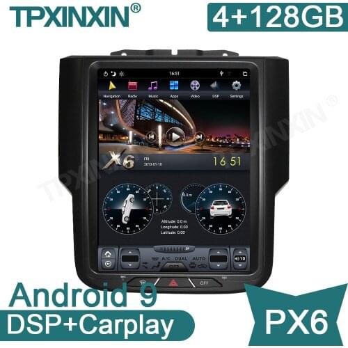 Android 9 4+128G For Dodge RAM 1500 2014-2018 Car multimedia Player GPS Radio Stereo Tape Recorder Head Unit 2din