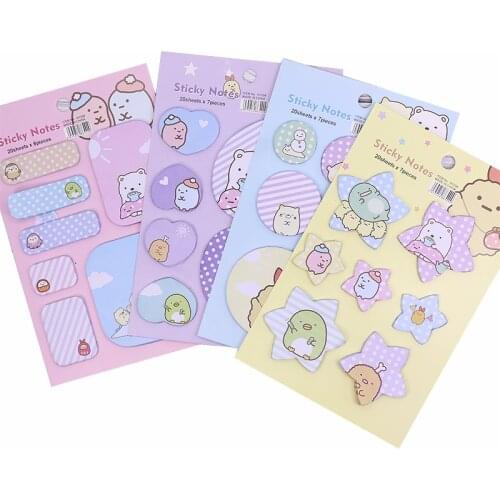 48 pcs/lot Kawaii Sumikko Gurashi Memo Pad Sticky Notes Cute N Times Stationery Label Notepad Bookmark Post school supplies