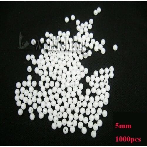 BlueSea 1000pcs/Bag 5mm Premium Quality Round Luminous Fishing Float Beads Fishing Glow Beads White Color