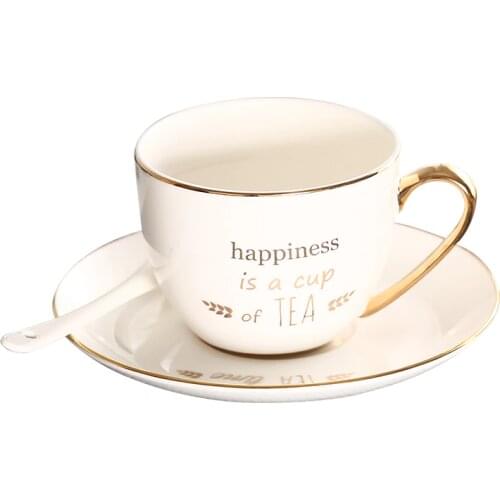 European White Ceramic Coffee Cup Set Handmade Phnom Penh Cup Family Luxury Afternoon Tea Set Tasse A Cafe Birthday Gift EE50BD