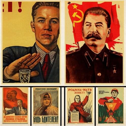 World war II Russian Comrade Joseph Stalin poster Retro wall Poster wall decor