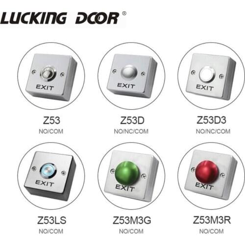 Zinc Alloy Exit Button Push Switch Door Sensor Opener Release For Access Control system