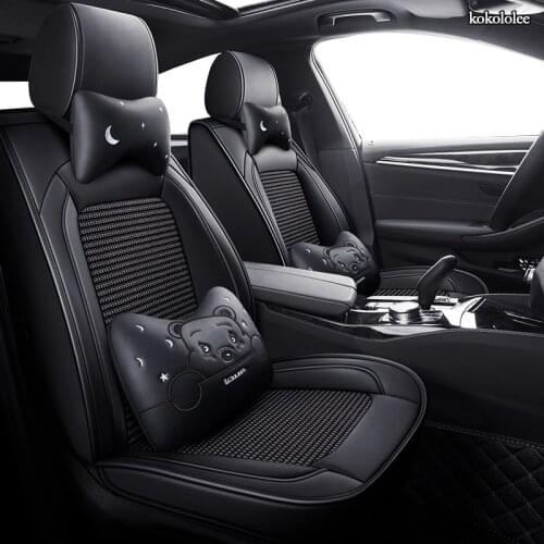 KOKOLOLEE leather car seat covers For Toyota Corolla CHR Camry Rav4 Auris Prius Yalis Avensis auto accessories car seats styling