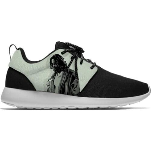 2021 The Big Lebowski Movie Cartoon Fashion Classic Sport Running Shoes Lightweight Breathable Printed Men women Mesh Sneakers