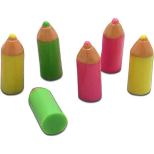 LF 20Pcs Resin 18x7mm Pencil Decoration Crafts Flatback Cabochon Embellishments For Scrapbooking Kawaii Cute Diy Accessories