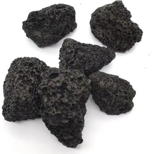 Hot selling 2-4 cm black Volcanic rock decorative rocks for lava rock grill