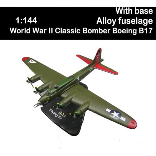 1/144 World War II Classic Bomber Boeing B17 Aircraft Airplane Models Adult Children Toys Gift Display Plane Collection Souvenir