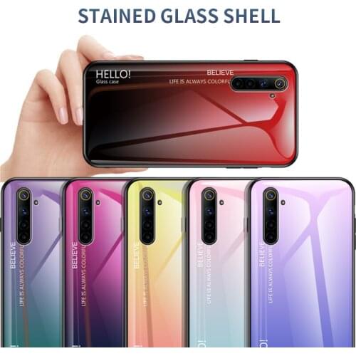 Fashion Stained Glass Phone Case for OPPO Realme 6 5 3 Pro Back Cover for OPPO Realme C3 X2Pro XT C2 X Anti-fall Protective Case