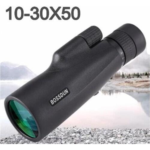 10-30x50 High Zoom Monocular Military Telescope BAK4 Prism Binoculars Big Eyepiece lens Spotting Scope for Hunting