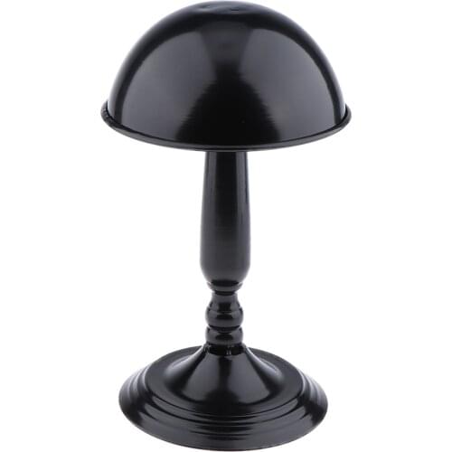 Antique Style Helmet Shaped Brown Metal Tabletop Hat Rack/ Baseball Sports Caps/ Wig Storage Holder Display Stand Shelf
