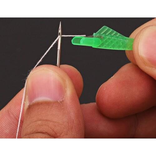 Fish Type Needle Threader 3/10Pcs Wire Loop DIY Simple Threader for Sewing Embroidery Machine Needle Threader Random Color