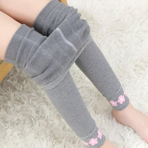 Toddler Girls Winter Leggings Autumn Children Thermal Velvet Thick Pants Kids Warm Cute Princess Flowers Tights Baby Accessories