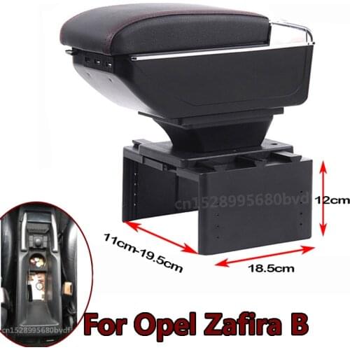 For Opel Zafira B Armrest Box Universal Car Central Armrest Storage Box modification accessories
