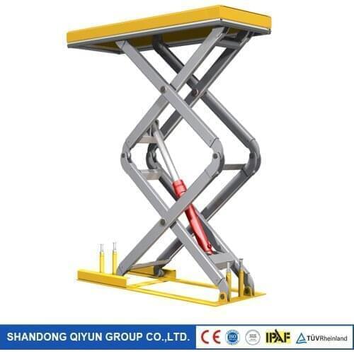 Qiyun CE ISO China Hydraulic fixed stationary double stationary scissor lift for car Scissor Lift