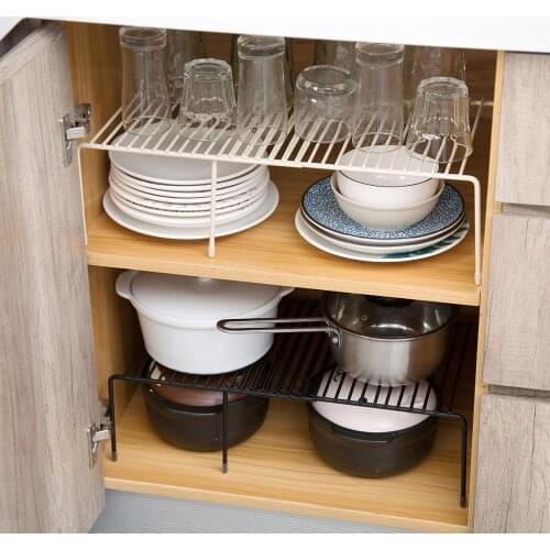 Adjustable Storage Holders Bathroom Metal Storages Racks For Kitchen Convenience Cabinet Organizer Cuisine Organiser Container