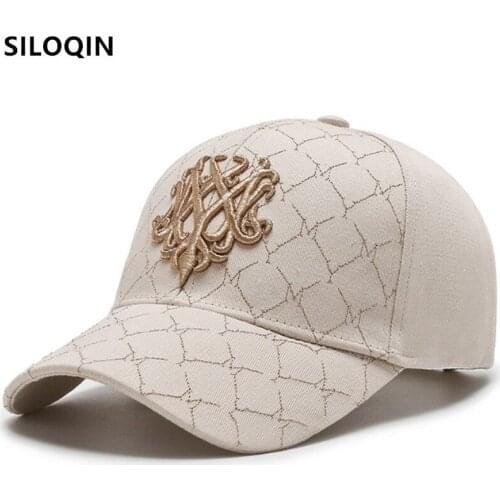 SILOQIN Snapback Cap New Spring Fashion Embroidery Baseball Caps For Women Net Red Black Hat Adjustable Size Cotton Sports Caps