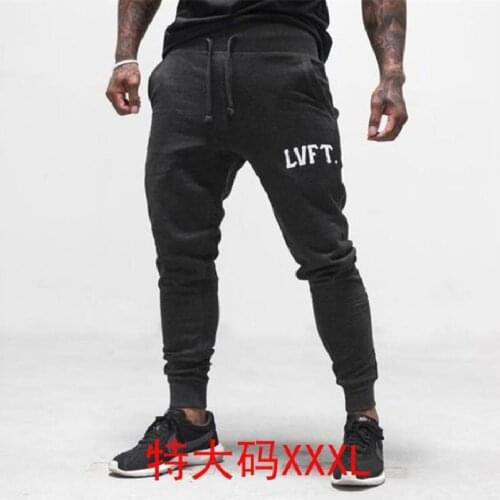 Muscle Training Fitness Sports Popular Logo Casual Trousers Breathable Slim All-match Fashion Mens Small Foot Girdle Pants
