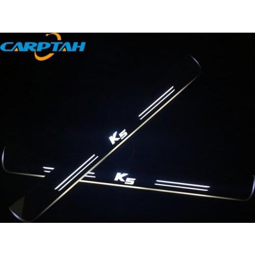 CARPTAH Trim Pedal Car Exterior Parts LED Door Sill Scuff Plate Pathway Dynamic Streamer light For Kia Optima K5 2015 - 2018
