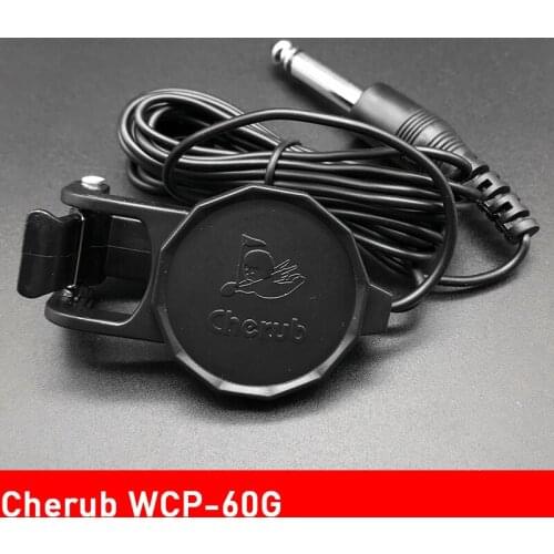 Cherub WCP-60G Ukulele Acoustic Guitar Pickups Professional Clip-on Pickups with 250mm Cable Guitarra Accessories Black