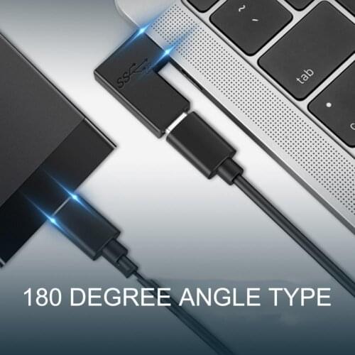 Universal 90 Degree Right Angle USB 3.1 Type C Male to Female USB-C Adapter Converter for Mobile Phone Android phones Tablets