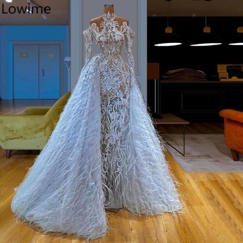 Gorgeous Two Pieces Dubai Evening Dresses 2019 Long Illusion Formal Pageant Dress Party Turkish Abendkleider Women Prom Gowns