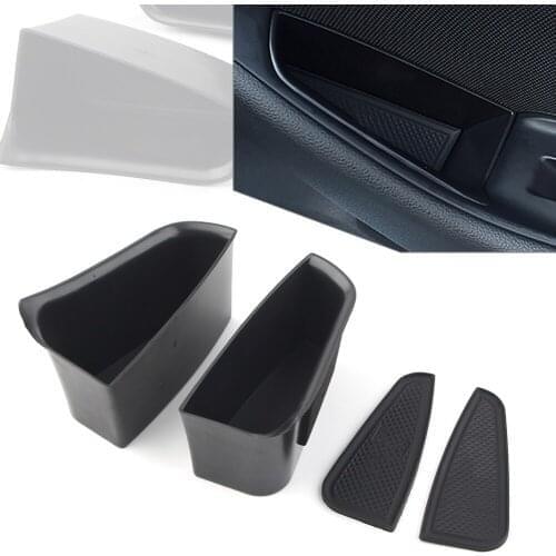 2PCS Car Front Door Storage Box Organizer Container Holder For Audi A3 S3 2014 2015 2016 2017 2018 Left Driver Only