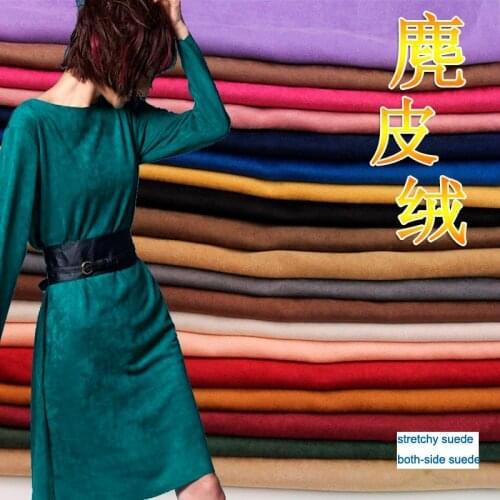 Suede fabric Suede Fabric Soft stretchy Suede Cloth dress bag coat Textile Fabric Tissus Bazin Material
