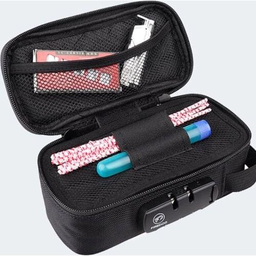 Smell Proof Bag with Lock, Carbon Lined Odor Proof Case Containers for Travel Stash Storage charcoal bag Y5GF