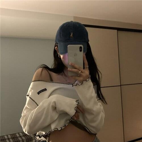 Women Sexy Tops Short-sleeved Single-collar T-shirt Summer New Style Female Slim Short Umbilical Cord Top