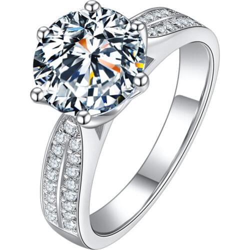 Luxury Engagement 925 Sterling Silver Women Rings Original Design Jewelry Exquisite and Elegant Wedding Proposal Carat Diamond