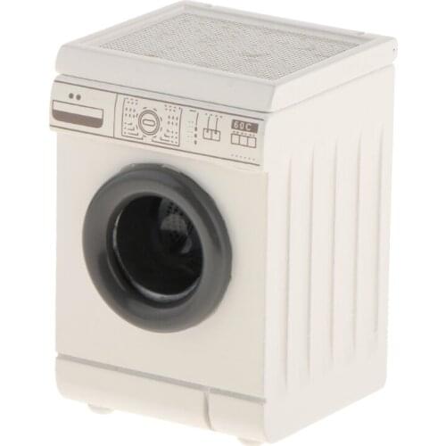 1/12 Dollhouse Miniature Roller Washing Machine Mini Laundry Washer Bathroom Furniture Home Appliance Decoration Toy