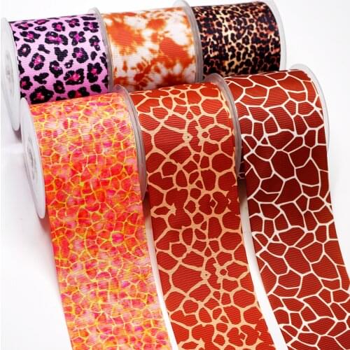 10 Yards Leopard Printed Grosgrain Ribbon For Hair Bows DIY Crafts Handmade Accessories 34049