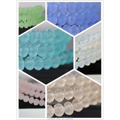 6*4MM 590Pcs/Pack Mixed Colors Clear Tone Roundle Glass Crystal Beads Jewellery Beads