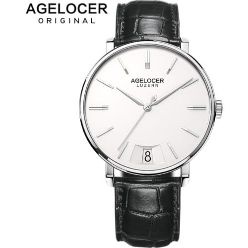 AGELOCER 2020 Swiss Quartz Watch Men Watches Top Brand Luxury Male Clock Business Mens Wrist Watch Hodinky Relogio Masculino