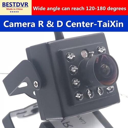 BESTDVR wide angle truck camera mini 120 to 180 degrees pal square monitoring bus truck NTSC built-in pickup microphone probe