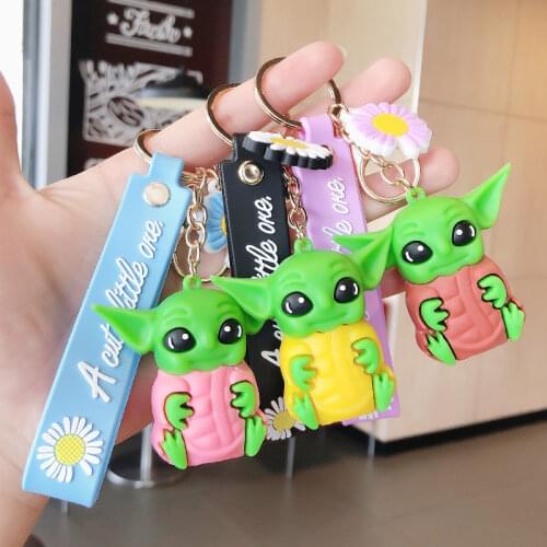 Disney Anime Characters The Mandalorian Yoda Baby Soft Keychain Bag Keyring Pendant Accessories Children’s Gift Birthday Gifts