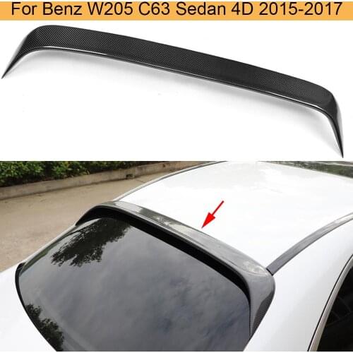 C Class Carbon Fiber Rear Roof Spoiler Wing For Mercedes Benz W205 C63 AMG C200 C250 Sedan 4D 15-17 Car Rear Roof Spoiler Wing