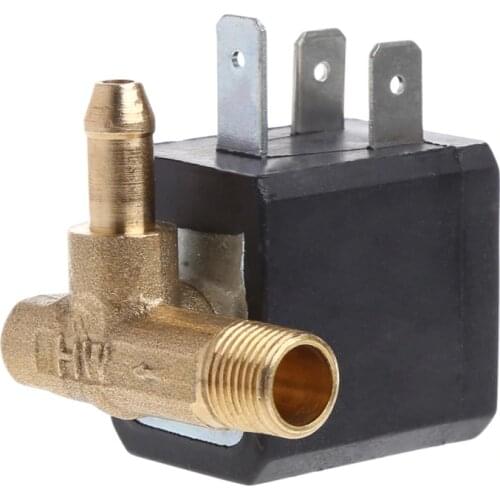 Cannula N/C AC 230V G1/8" Brass Steam Air Generator Water Solenoid Valve Coffee
