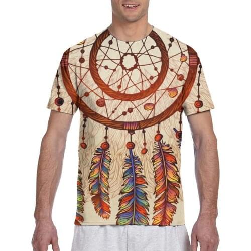 Ethnic Tribal Dreamcatcher Fashion T-shirt Men 2020 Summer Crew Neck Mens Tshirt Tee Shirts