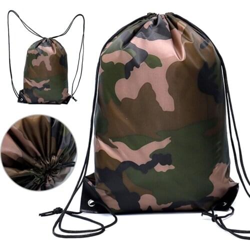 Camouflage Backpack Drawstring Gym Bag Travel Sport Outdoor Bag Lightweight B99