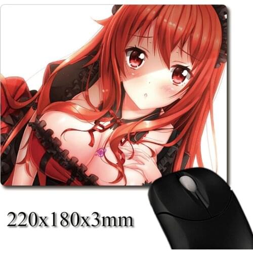 Seductive anime big boobies girl CG printed Heavy weaving anti-slip rubber pad office mouse pad Coaster Party favor 220x180x3mm
