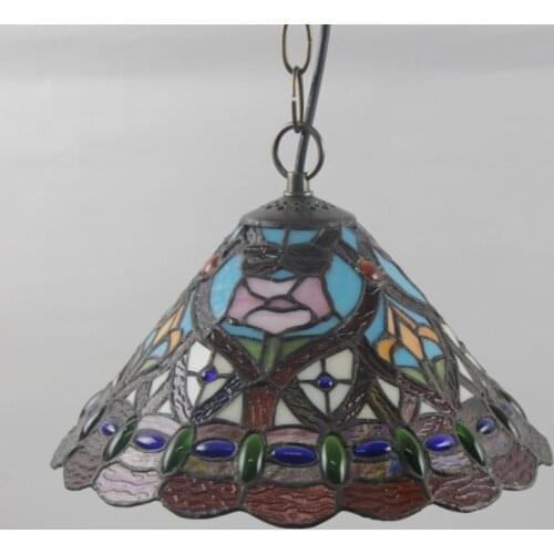 Creative American Dragon Tail Tiffany Stained Glass Retro Bedroom Bedside Hotel Restaurant Chandelier luminaire