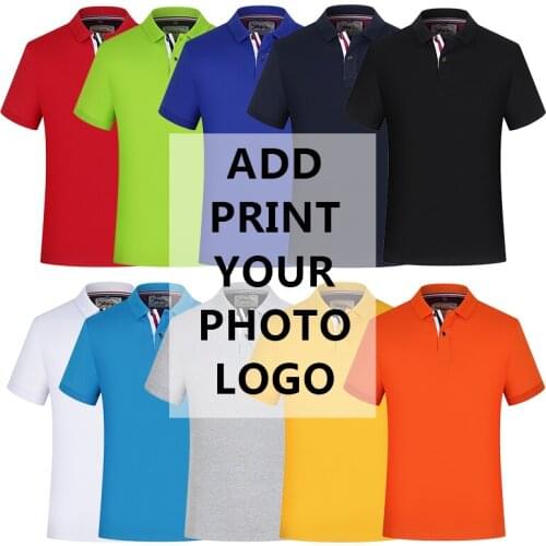 Custom Print Photo Summer Men Polo Shirt New Brand Women Cotton Business Work Clothes Tops Unisex Breathable Solid Polos Jerseys