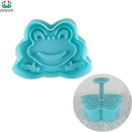 Frog Pattern Printing Molds,Food Grade Plastic Cake Decorating Cutters Tools,Direct Selling