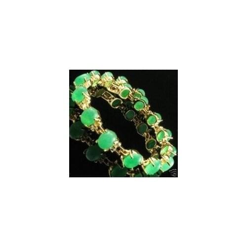 Malaysian asian jewelry Green stone lovely beads bracelet Girl Woman MEN Quartz Lustrous opal gem wedding