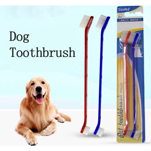 Dog Toothbrush Soft toothbrush plastic handle Cat Pet Dental Grooming Washing Tooth Brush Pet Tooth Cleaning Tools