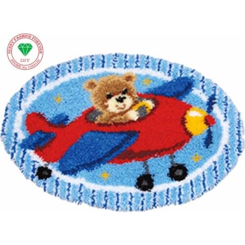 Latch hook rug kit Cartoon carpet Patchwork carpet Knitting cross-stitch Carpet embroidery stitch thread cushion Needlework
