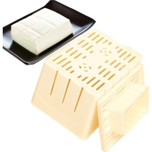 New Homemade Tofu Mold Soybean Curd Tofu Making Mold With Cheese Cloth DIY Plastic Tofu Press Mould Kitchen Cooking Tool Set
