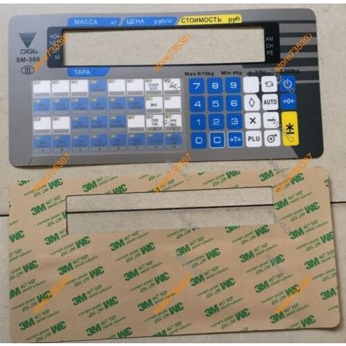 NEW style original and new english sm300 overlays keyboard film for electronic scale DIGI sm-300 sm300 key strengthen
