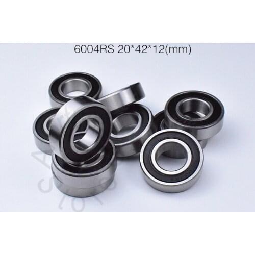 6004RS 20*42*12(mm) 10PieceS bearing ABEC-5 rubber sealing bearings chrome steel bearing 6004 6004RS bearings